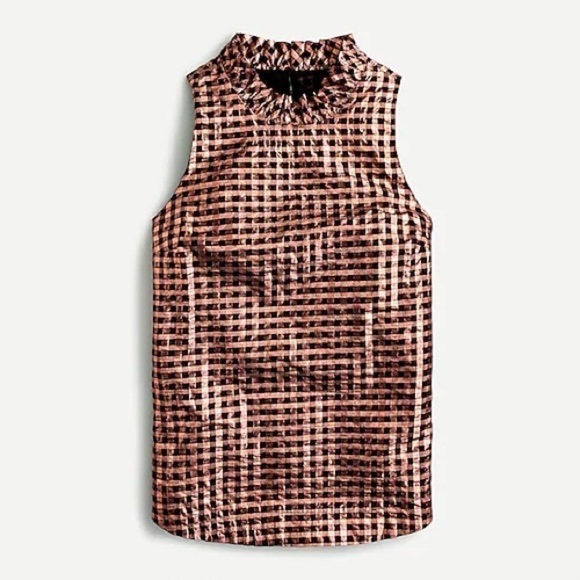 NWT JCrew Metallic Sleeveless Top Medium - Picture 1 of 8
